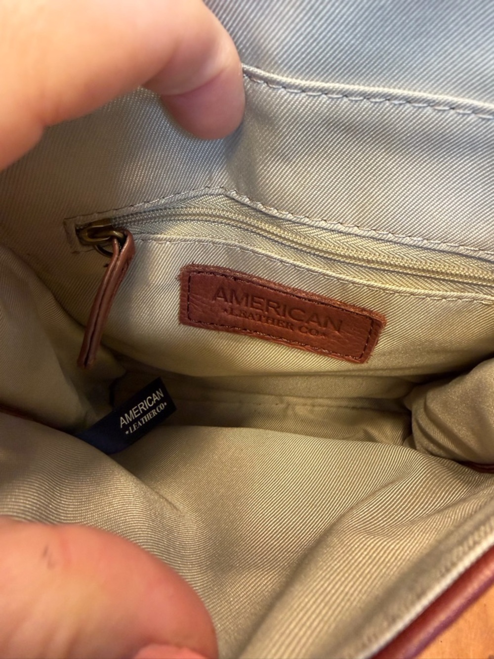 American Leather Co Old Money Brown Leather Crossbody Bag (EUC) - Picture 4 of 16